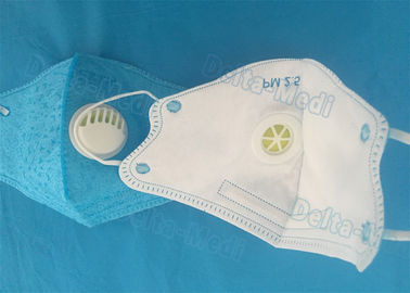 Het blauwe Masker van het het Stof Beschikbare Gezicht van Earloop N95 met Anti-vervuilings Klep