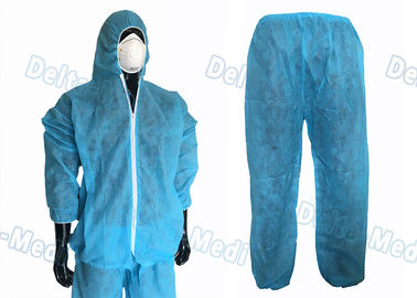 Het waterdichte Gespleten Kostuum pp/SMS van Type Beschikbare Beschermende Overtrekken met Pit