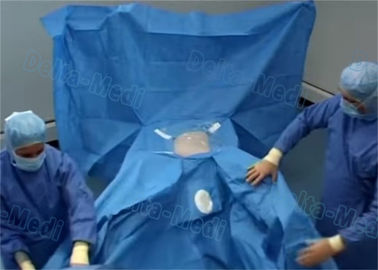 De chirurgische Laparoscopie drapeert, Steriel Beschikbaar Geduldig Gordijn met de Blauwe Kleur van ETO