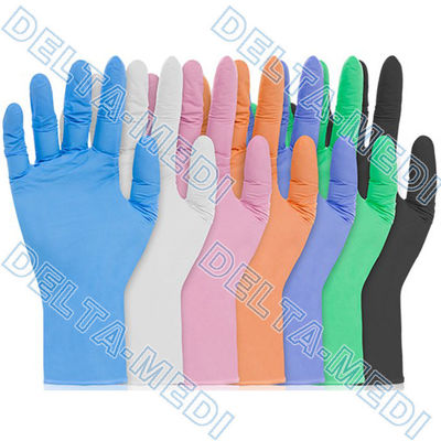 De witte Niet-steriele Gepoederde Handschoenen van het Nitrilonderzoek